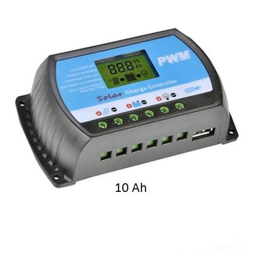 Regolatore Di Carica Solare T10A MPPT + PWM 10A 12V/24V - Controller Con Timer E Doppia Modalità Per Illuminazione Stradale E Impianti Fotovoltaici - 4
