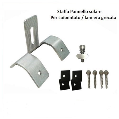 4 Staffe A Z Per Pannelli Solari - In Lega Alluminio, Con Bulloni, Per Tetto Barca O Camper, Fino A 200W